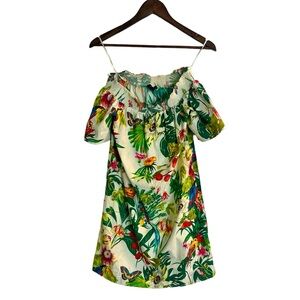 J. Crew Off The Shoulder Tropical Floral Dress